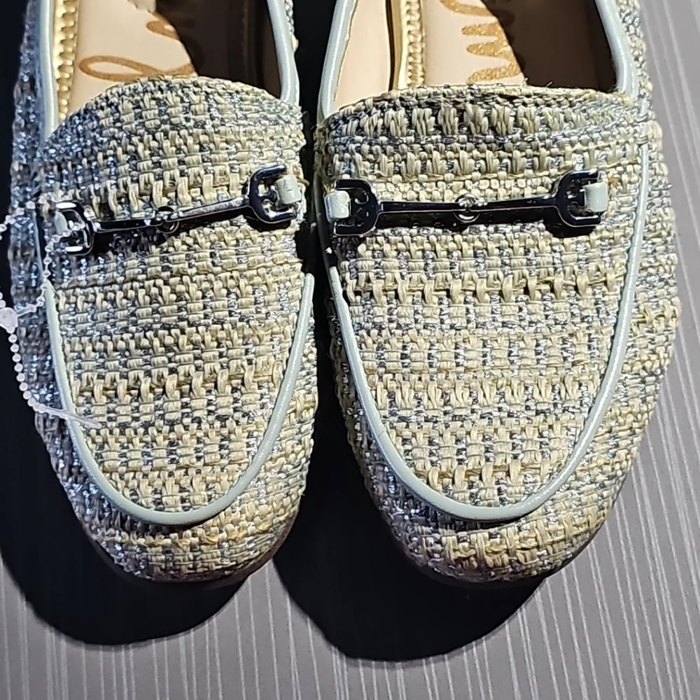 Sam Edelman Loraine Mini Girl's‎ Loafers Size 13M Tide Blue Tweed NWOB Condition